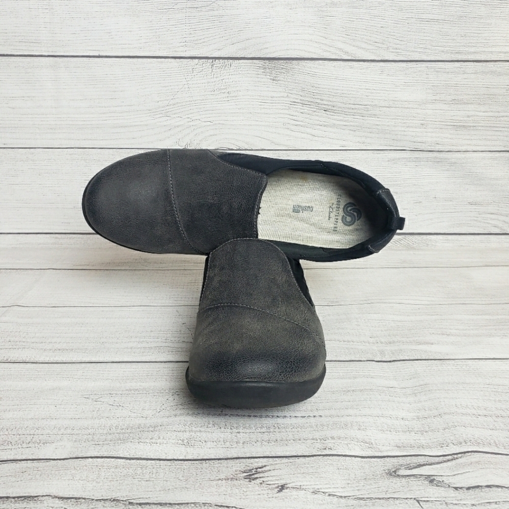 Cloudsteppers by Clark's Black Charcoal Slip-on Women's Sz 11 Shoes‎